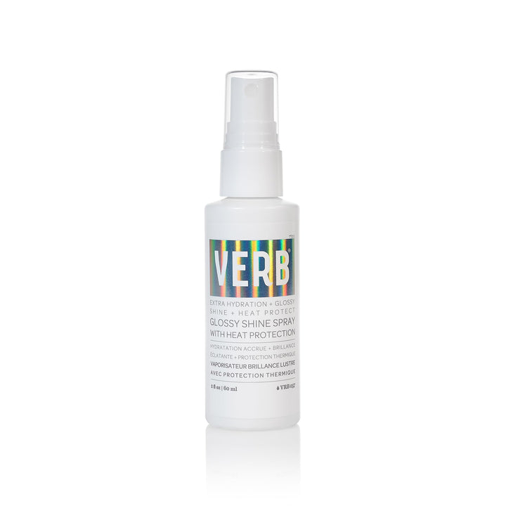 VERB front packaging showing compact 2 fl oz bottle with glossy finish benefit
