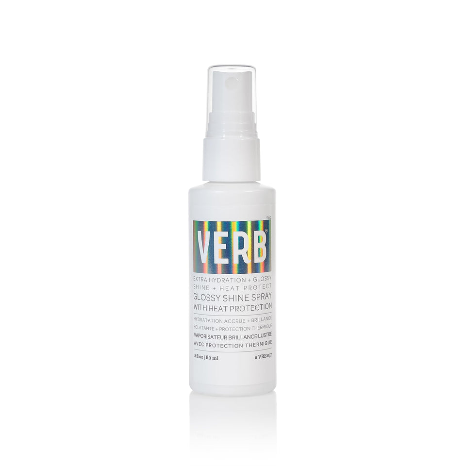 VERB front packaging showing compact 2 fl oz bottle with glossy finish benefit