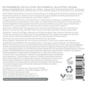 VERB label close-up listing vegan, paraben-free, sulfate-free benefits