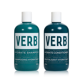 Verb hydrate duo front packaging showing bottles and branding for hydrated hair