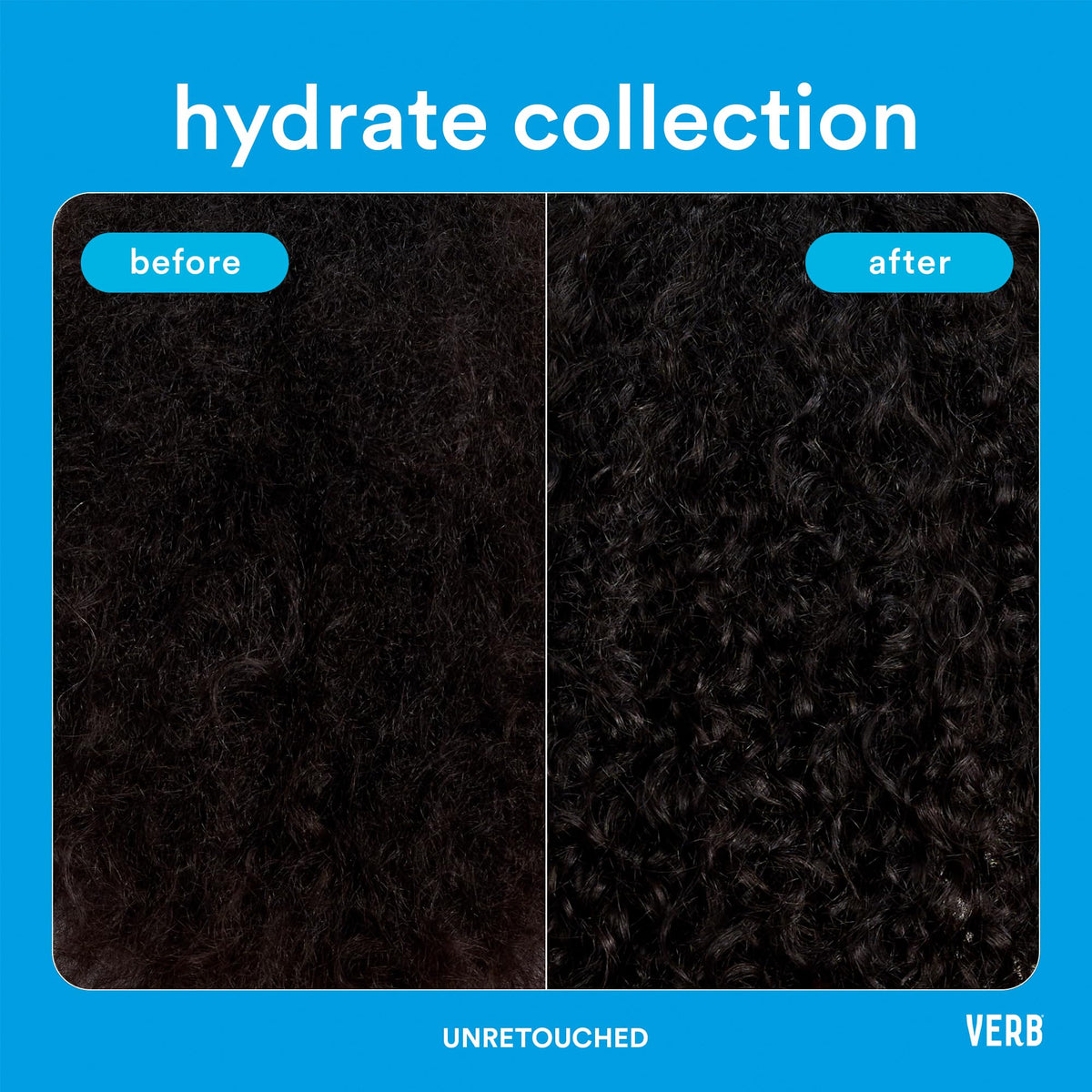 VERB Hydrate Mask with argan oil droplet showing ingredient nourishment for smoother hair