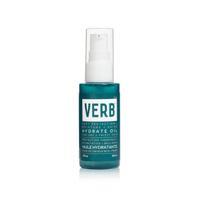 VERB bottle front view showing label and amber glass, highlights compact 2 oz size