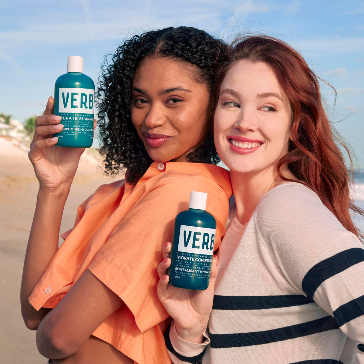 VERB in-shower lifestyle scene showing soft, manageable hair