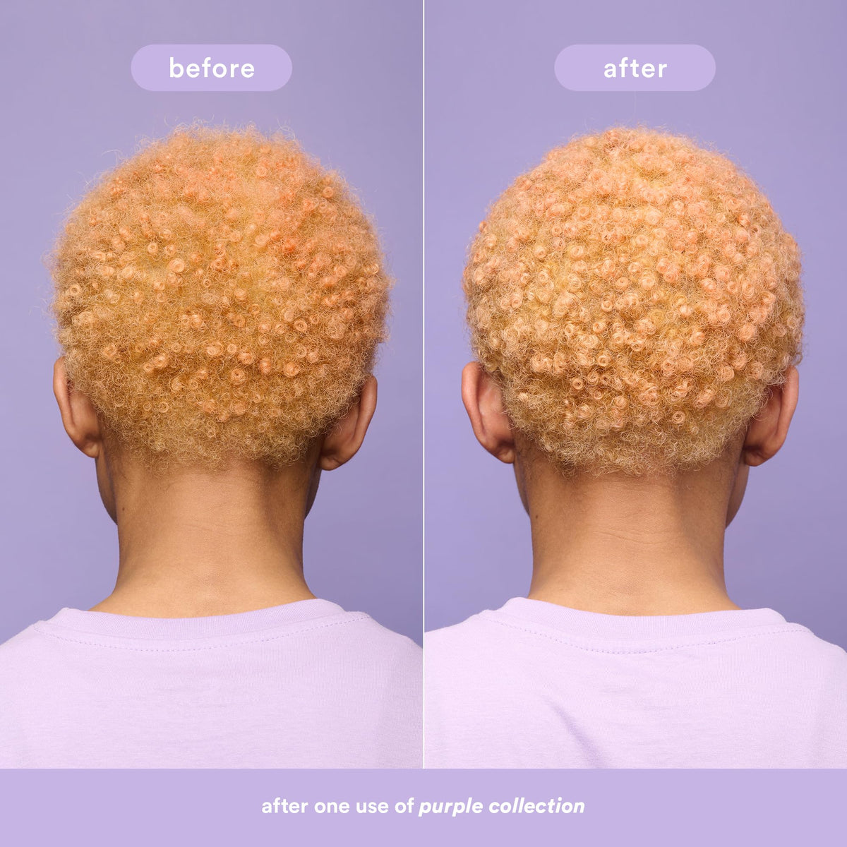 VERB rich purple lather texture on hair illustrating toning and gentle cleanse