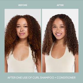 VERB shampoo bottle closeup label highlighting ingredients and improved formula benefits