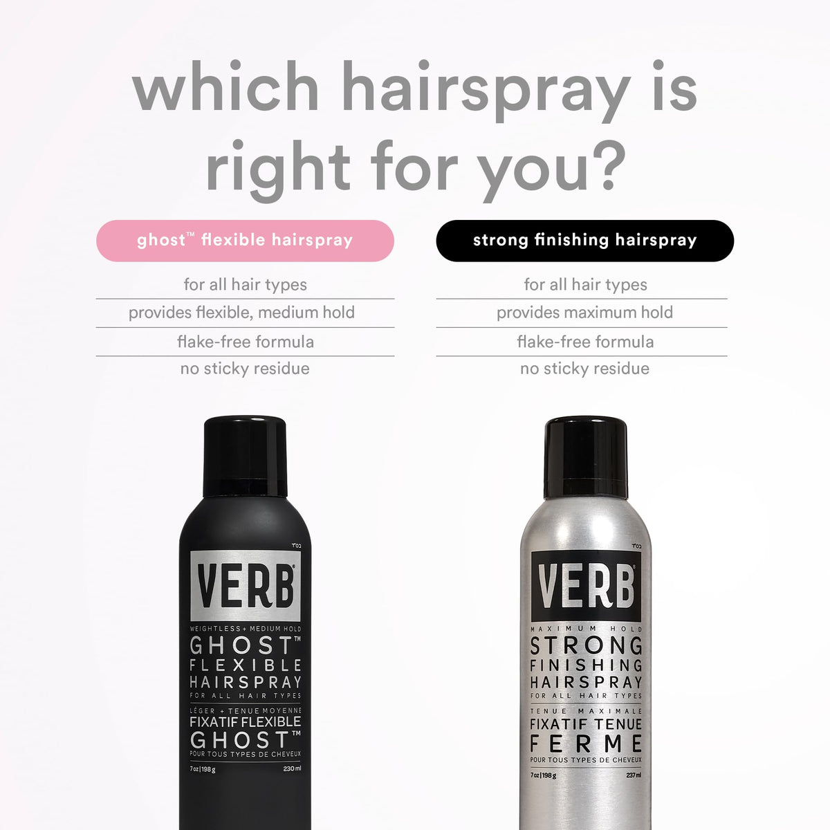 VERB fine mist spraying into hair for long-lasting hold benefit