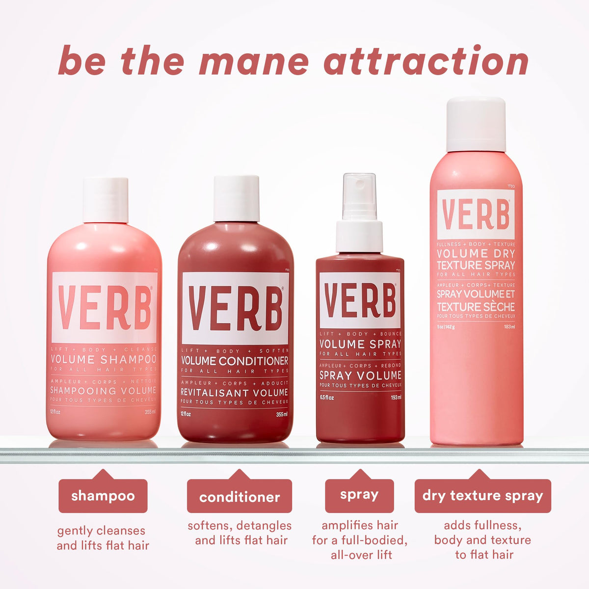 VERB used in shower generating lift at roots and easy rinsing