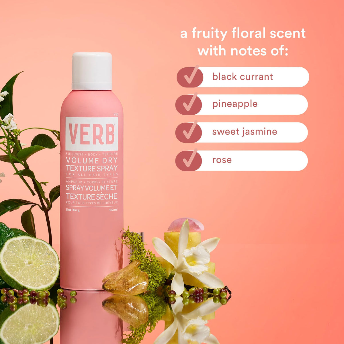VERB nozzle detail highlighting fine mist delivery for even, weightless texture