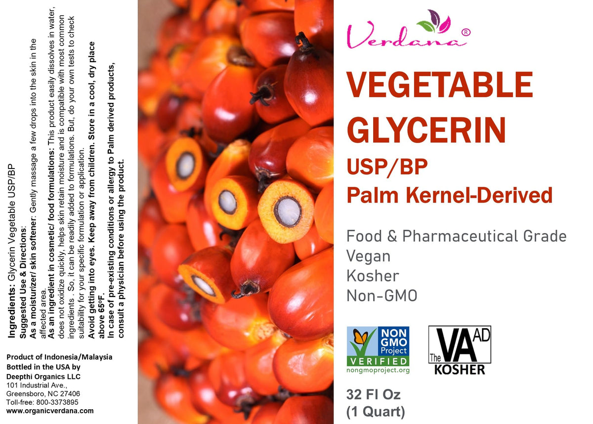 Verdana close-up of clear glycerin texture highlighting purity and clarity