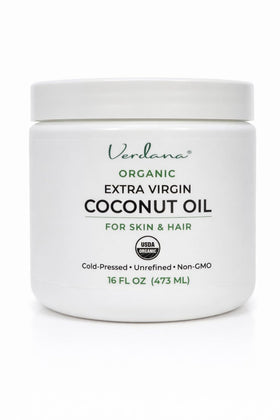 Verdana front jar 16 fl oz showing clean organic packaging and volume