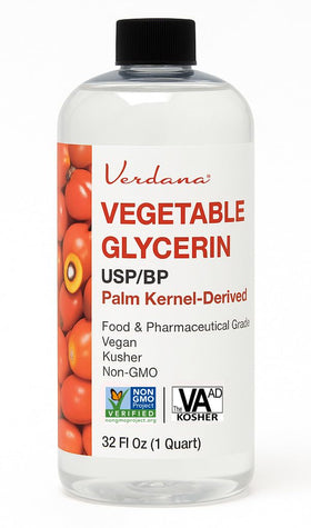 Verdana bottle front packaging shows clear glycerin and product benefit