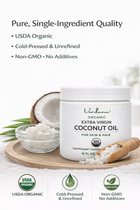 Verdana jar on bathroom shelf in lifestyle scene conveying natural routine