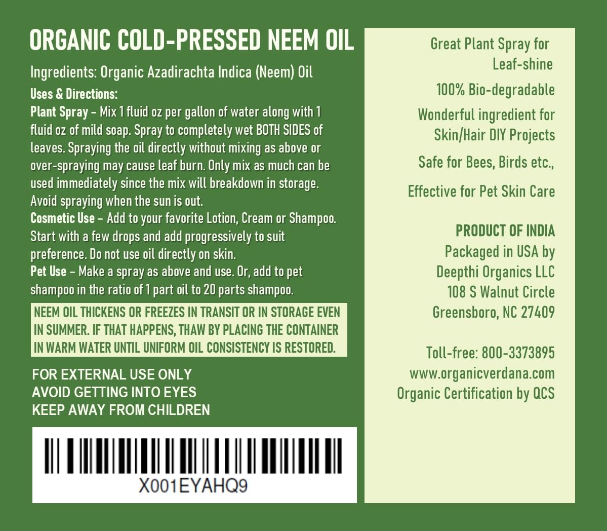 Verdana neem oil texture pouring stream showing concentrated consistency for mixing