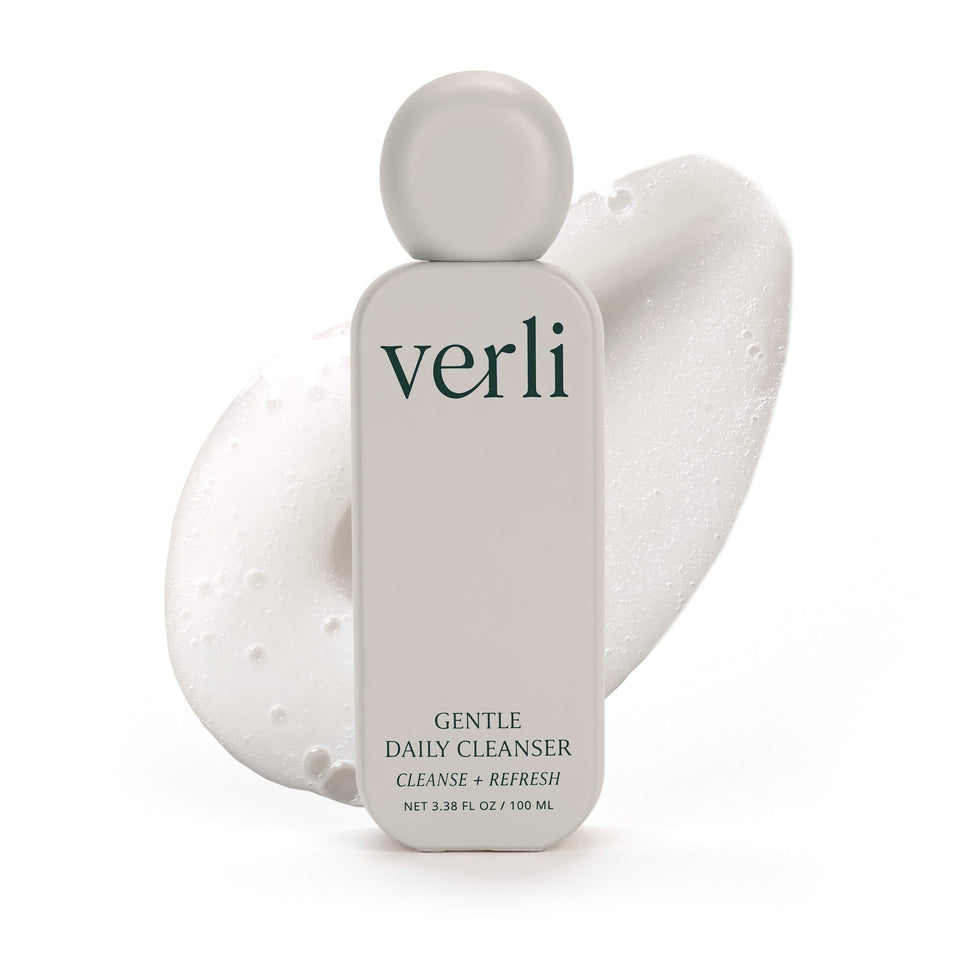 Verli front bottle showing label and clean-beauty design for clear benefits