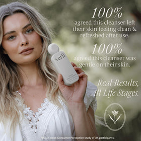 Verli foam texture close-up demonstrating gentle lather and hydration