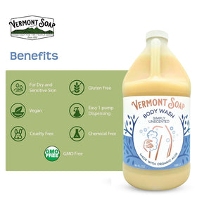 VERMONT SOAP natural shea butter and oils image highlighting nourishing ingredients