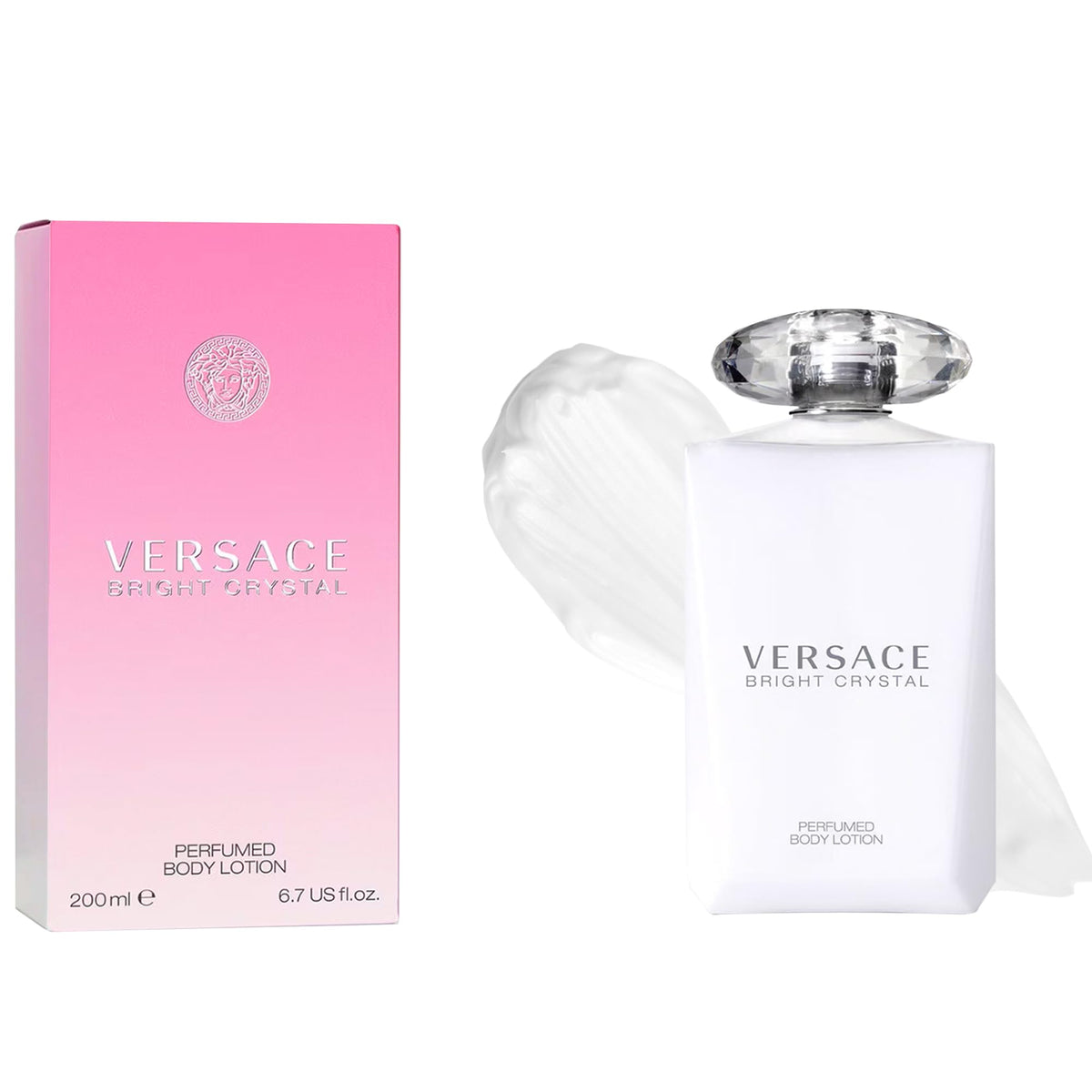 Versace Bright Crystal front packaging showing bottle and label, elegant presentation