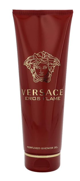 Versace Eros Flame gel texture close-up highlighting rich lather and cleansing