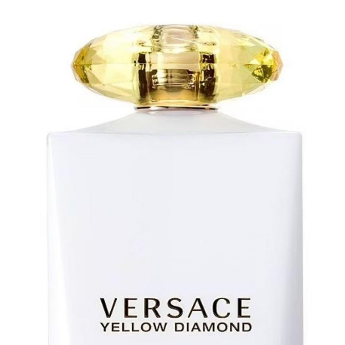 Versace Yellow Diamond 200ml next to common objects to show size and convenient daily use benefit