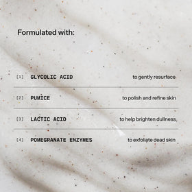 Versed microfine pumice granules detail highlighting effective polish