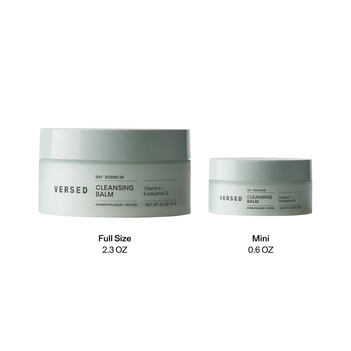 Close-up of rinsed skin after Versed cleansing showing soft balanced skin benefit
