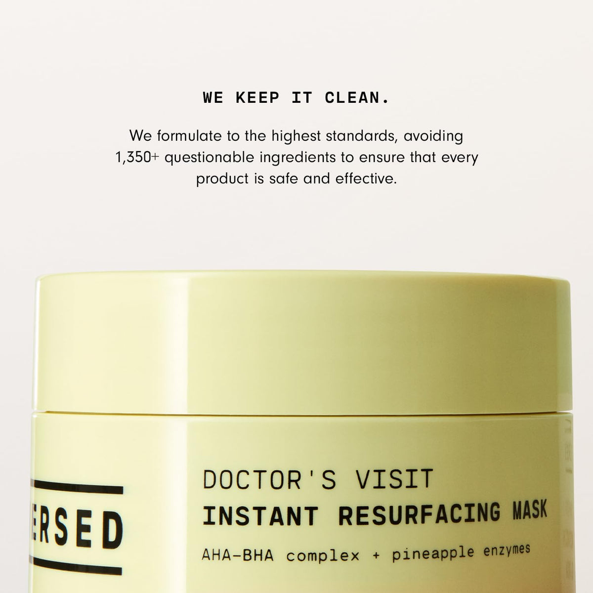 Versed Doctor’s Visit on bathroom shelf showing routine-ready aesthetic benefit