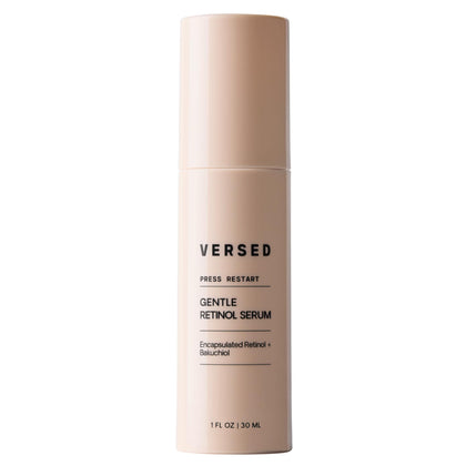 Versed bottle front packaging showing label and size, promoting gentle renewal