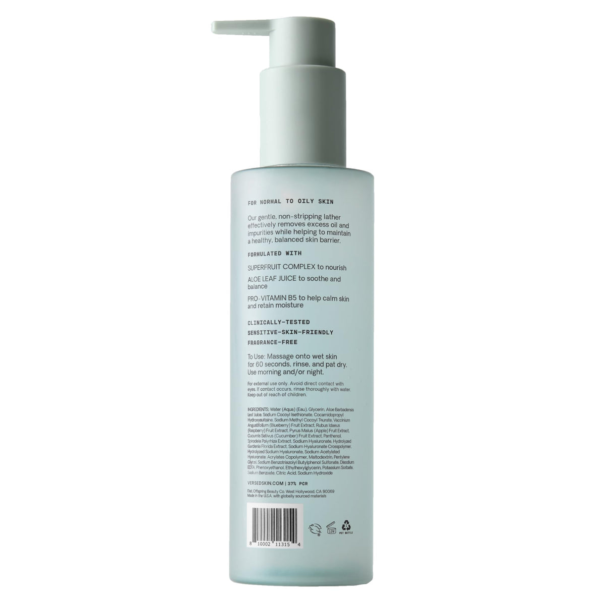 Versed bottle on bathroom vanity suggesting daily routine ease