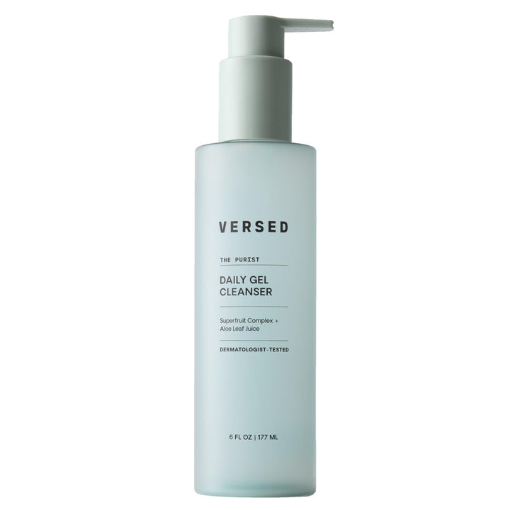 Versed Purist front bottle showing packaging and clear benefits