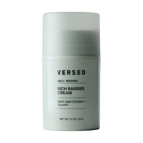 Versed jar front view showing clean packaging and nourishing cream