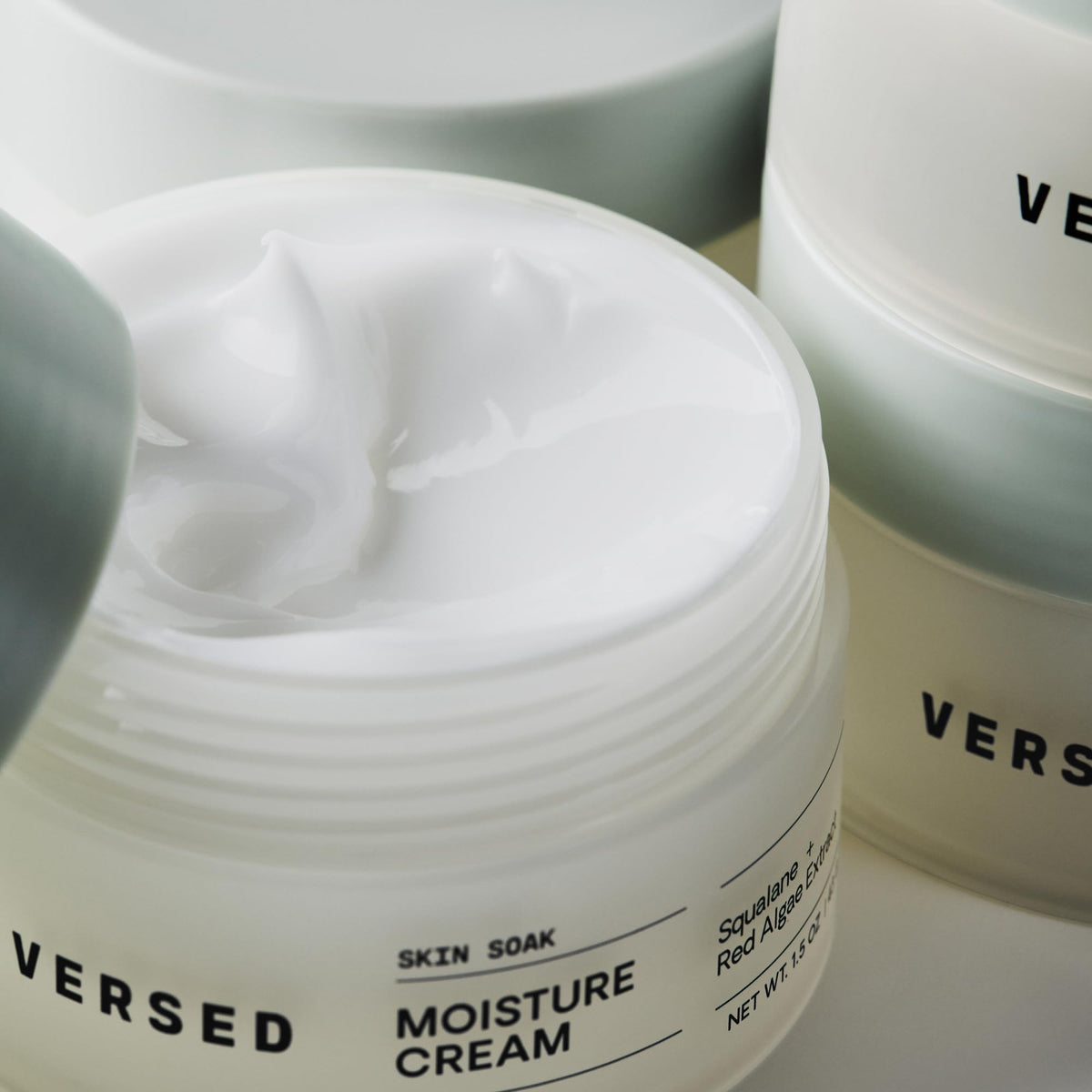 Versed cream applied on hand showing quick absorption and softer-feeling skin