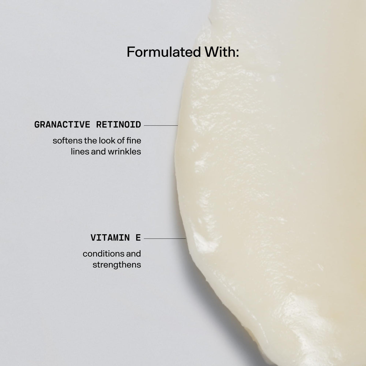 Versed application on fingertip illustrating easy-to-blend, gentle formula