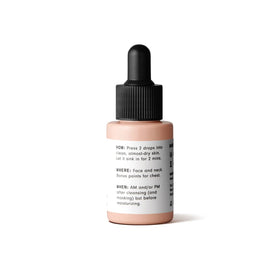 Versed dropper dispensing serum drop demonstrating precise application and control
