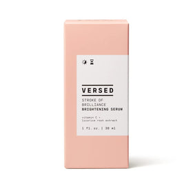 Versed serum texture on fingertip showing lightweight absorbency and hydration
