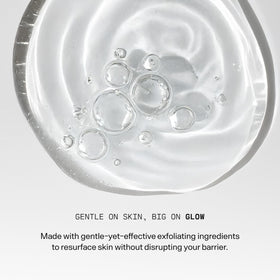 Versed serum texture close-up showing lightweight consistency for gentle exfoliation