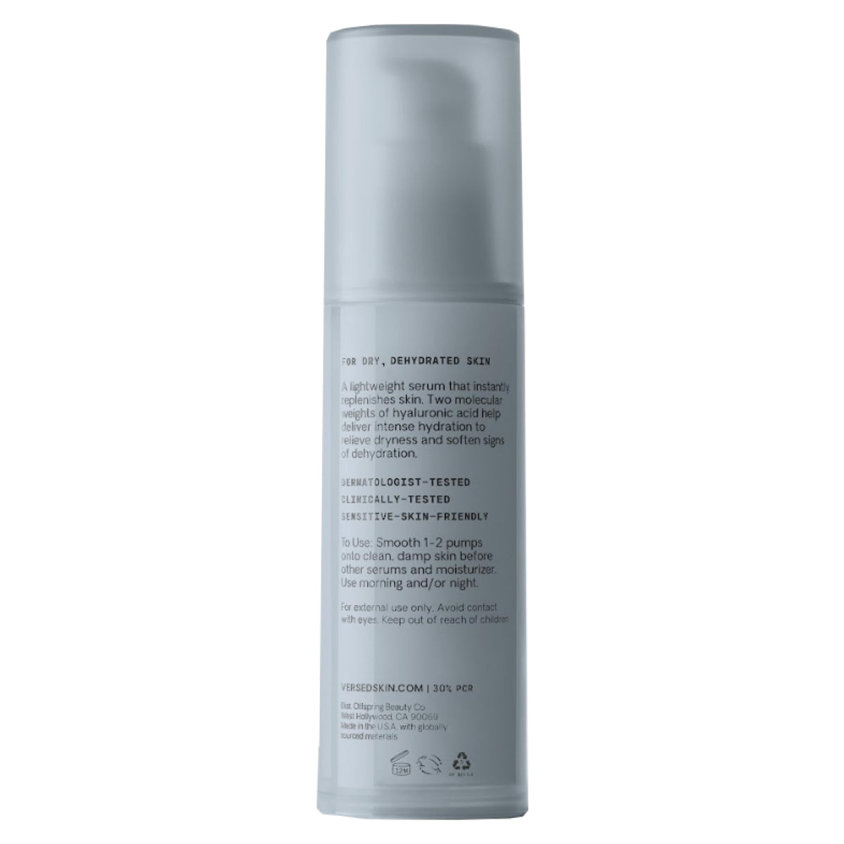 Versed Water Rush being applied to cheek to show lightweight layering benefit