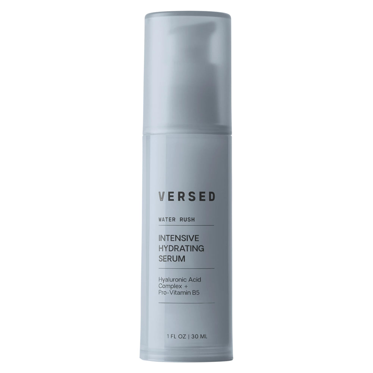 Versed Water Rush front packaging showing clean label and hydrating benefit