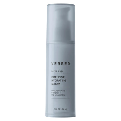 Versed Water Rush front packaging showing clean label and hydrating benefit