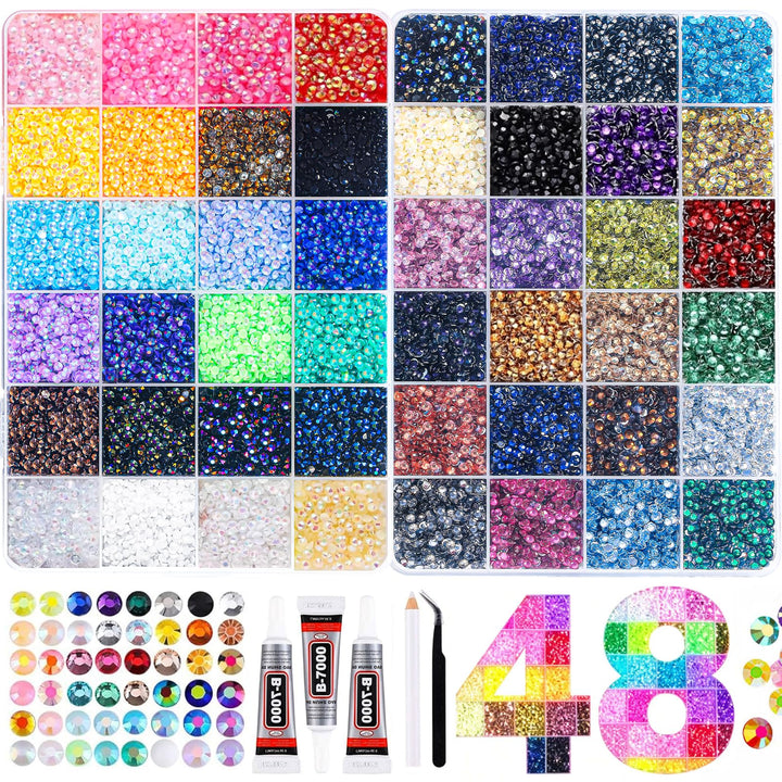 Vertdens front packaging showing 48 colors and included tools for instant crafting