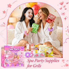 VERYHDSN spa supplies in a sleepover scene, illustrates easy shared pampering experience