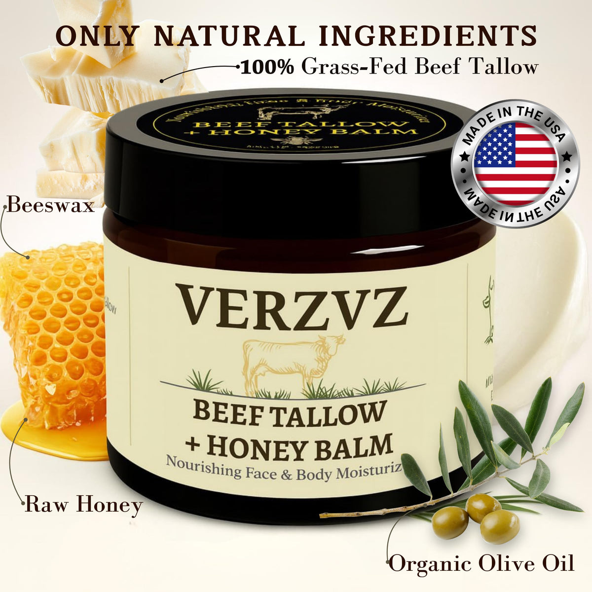 VERZVZ honey swirl close-up showing natural humectant benefit