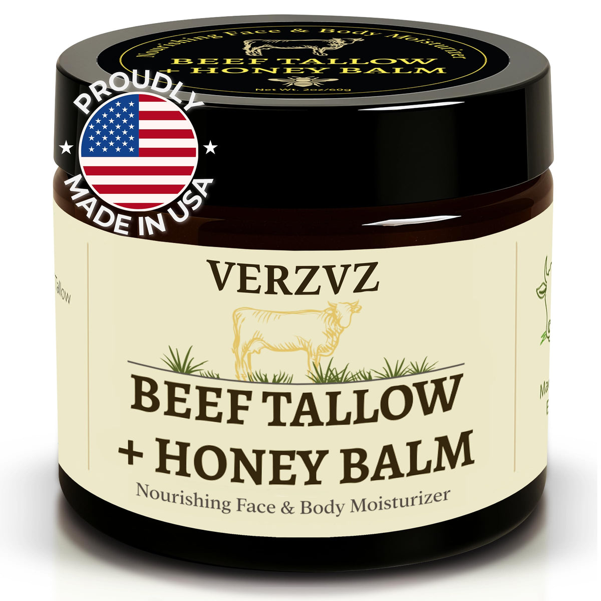 VERZVZ jar front view showing clean packaging and brand