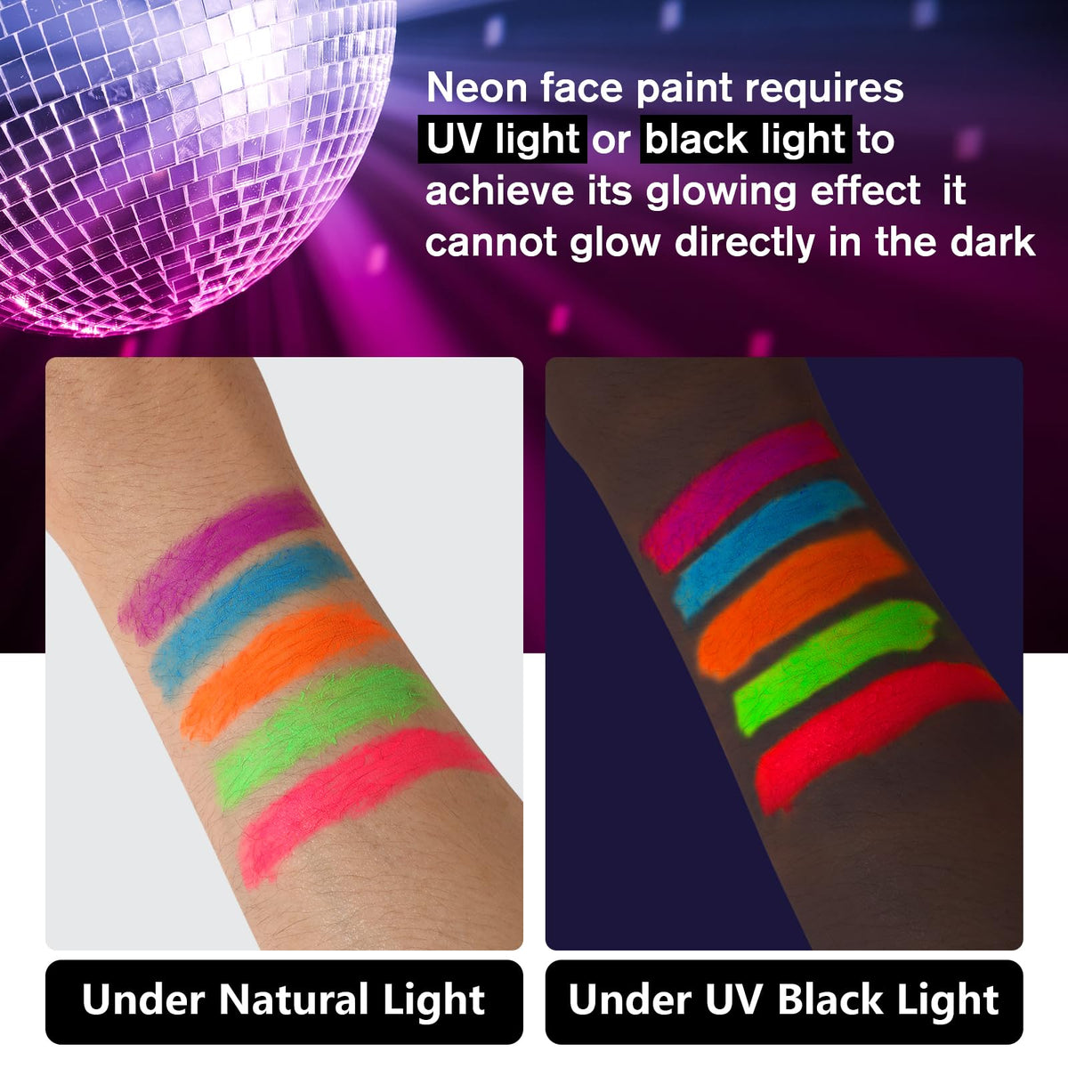 VESPRO close-up color swatches displaying vivid neon pigments and smooth finish