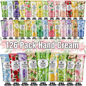VESPRO front packaging showing 126-pack bulk hand cream and gifting value