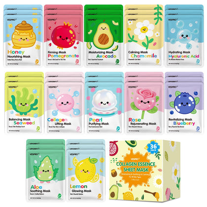 VESPRO front packaging showing the 36-pack set and variety list for easy gifting