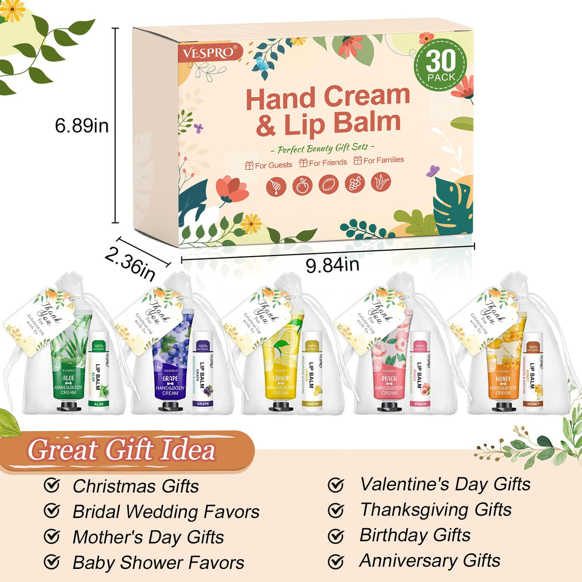 VESPRO hand cream being applied to hands showing quick moisturizing benefit
