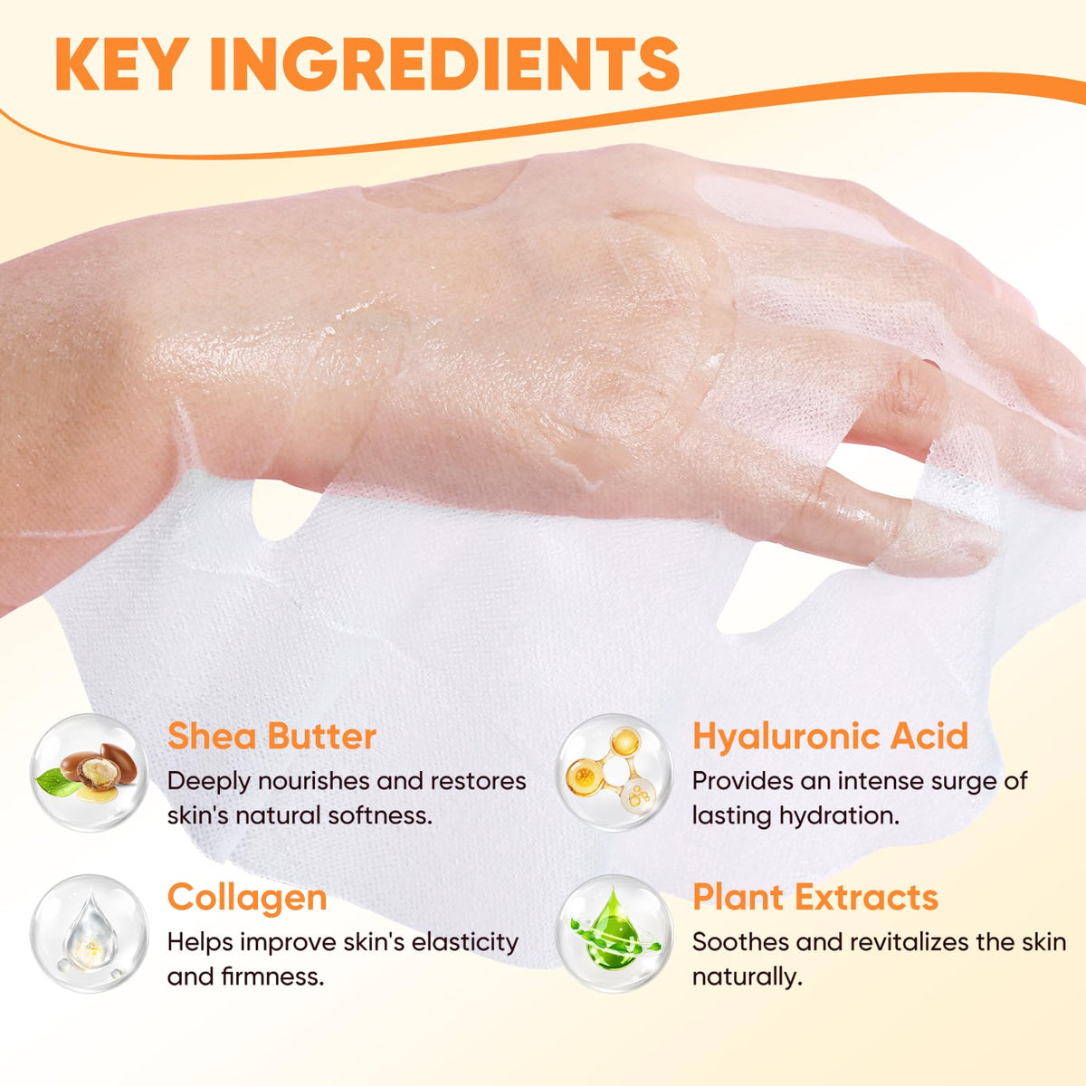 VESPRO ingredient tiles flatlay highlighting natural extracts and benefits