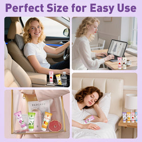 VESPRO lifestyle spa scene with lotions in a relaxing gift setup