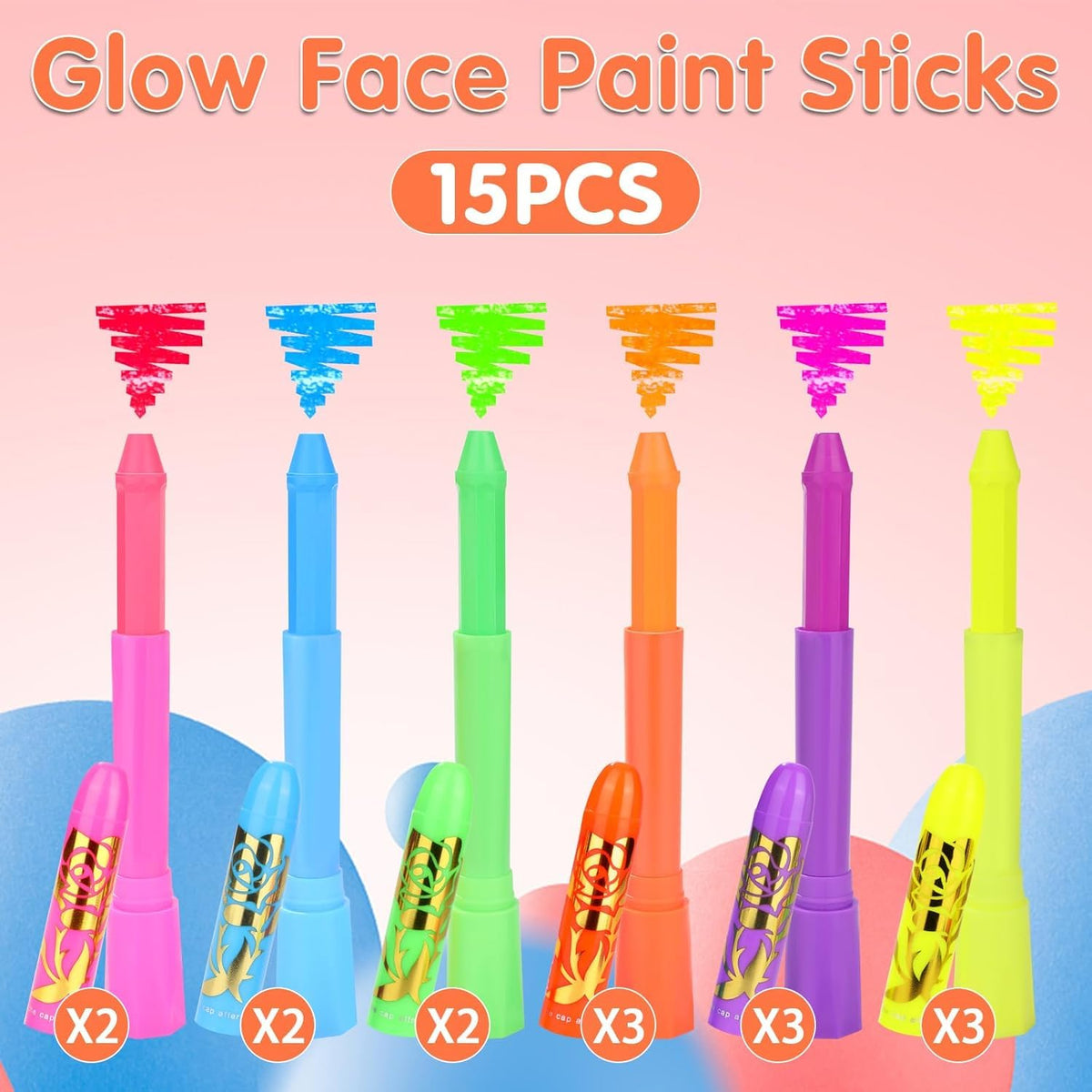 VESPRO paint sticks next to a ruler showing compact travel-friendly size