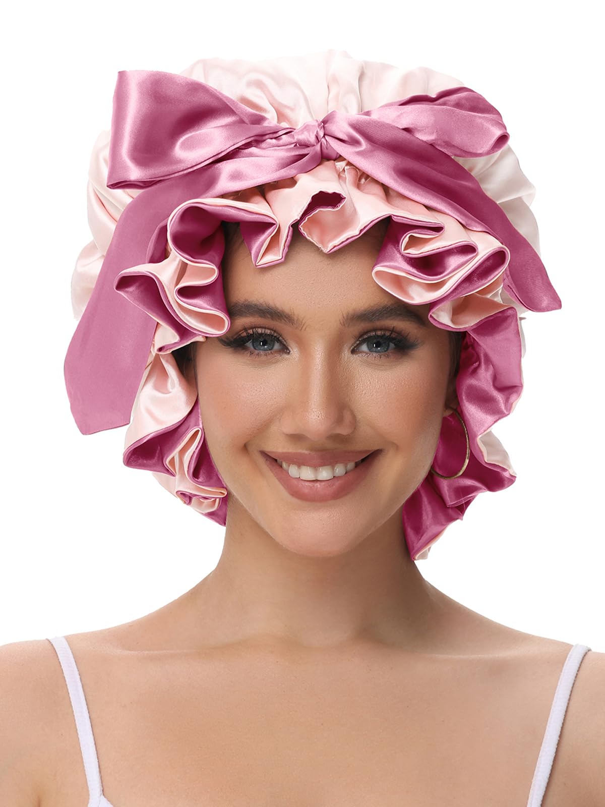 Vettres satin fabric close-up showing smooth texture to prevent frizz